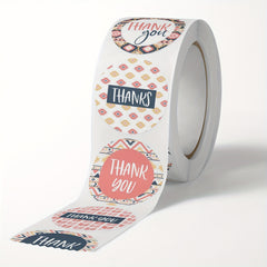 500pcs Thank You Stickers 2.54cm Adhesive Labels for Boutiques & Shops Packaging