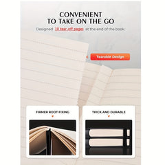 Pocket Notebook Small 9 X 13 Hardcover Lined Paper Leather Mini Journal