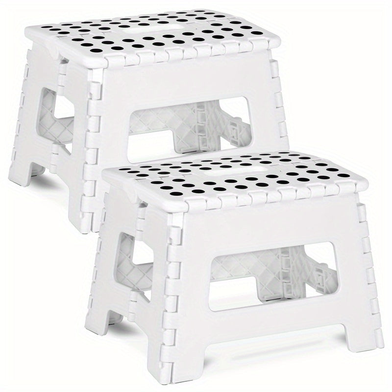 2pcs Folding Step Stool Footstool Lightweight Plastic Kitchen Bathroom