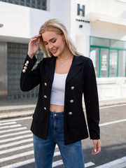 Double Breasted Blazer Casual Long Sleeve for Office Women's Clothing
