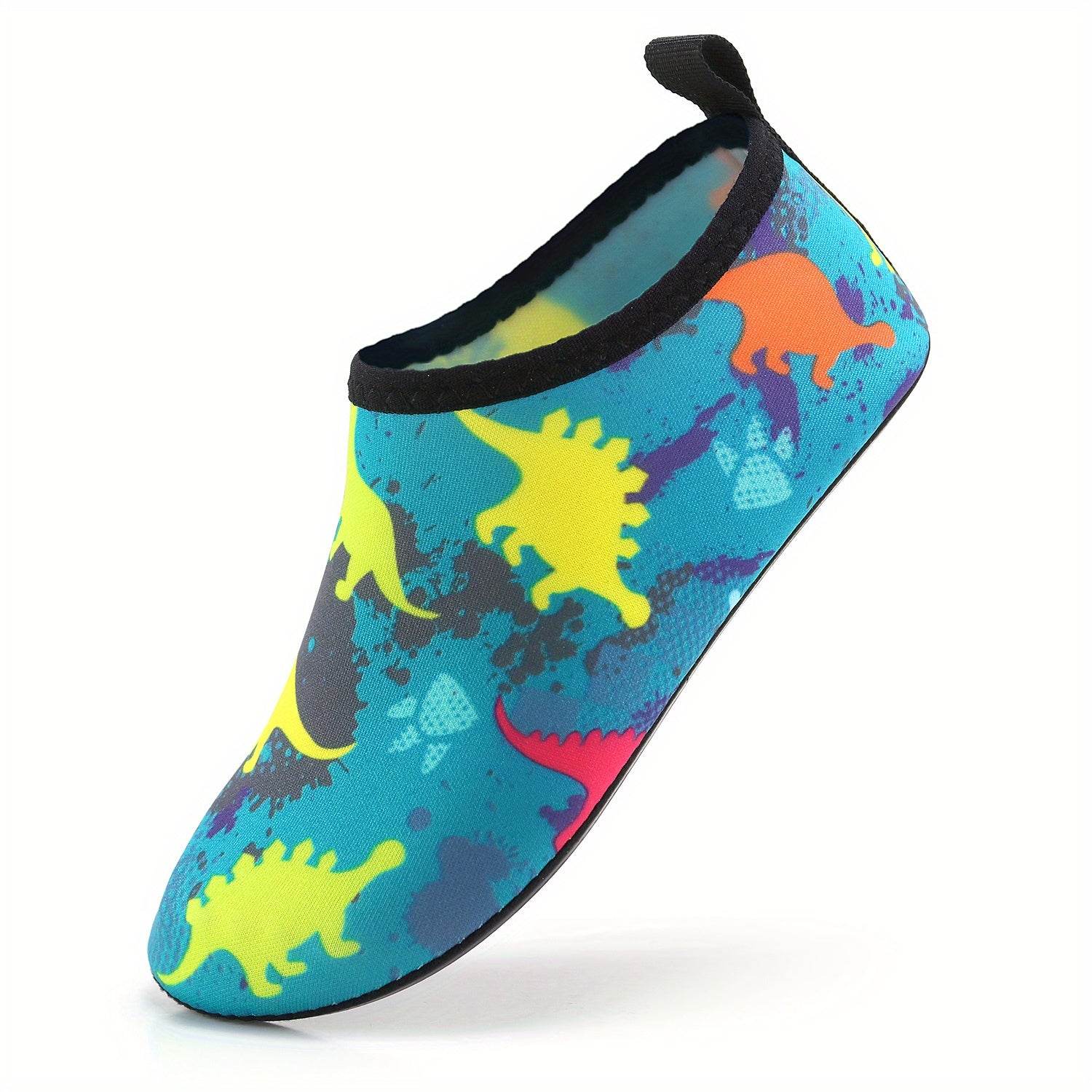 Kids Dinosaur Print Water Shoes, Quick Drying Aqua Shoes