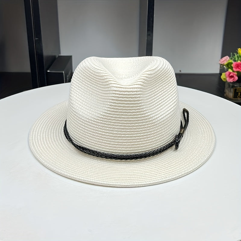 Casual Sunshade Straw Hat Spring Summer Travel Vacation 54