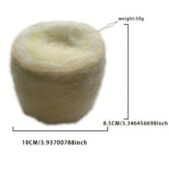 Soft Gradient Fluffy Mohair Yarn for DIY Crocheting and Knitting 50g