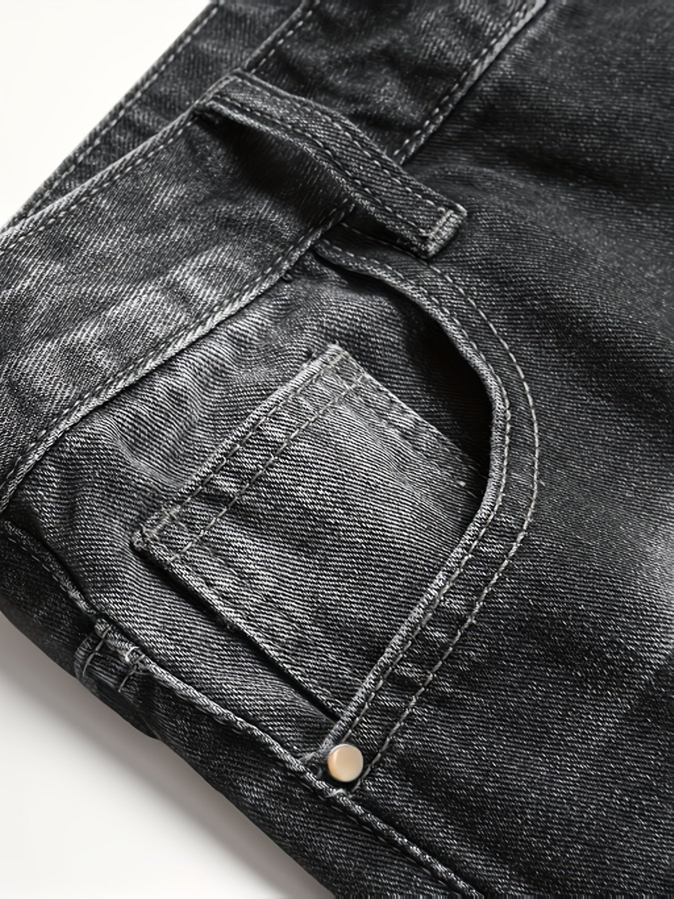 Slim Fit Vintage Ripped Jeans Men Casual Street Style Denim Pants