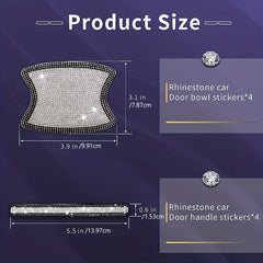 8Pcs Rhinestone Car Door Handle Stickers