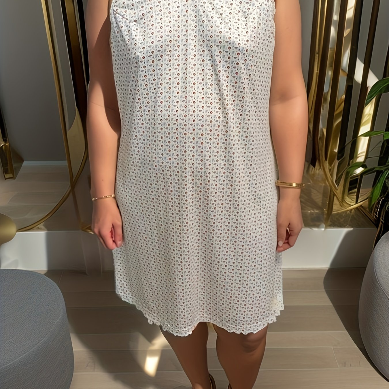 Ditsy Floral Print Cami Sleep Dress