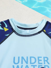 Boys' Shark Swimming Trunks & Tops Set for Beach Vacation