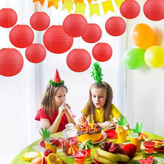 6pcs Red Lantern Paper Lantern Wedding Party Birthday Decorations