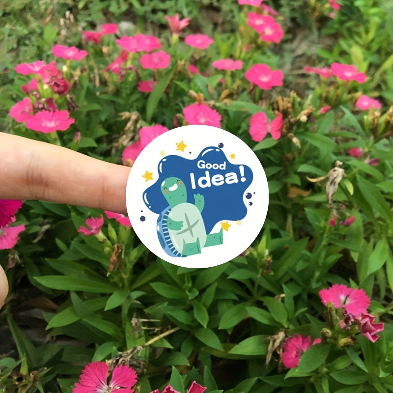 500pcs Reward Stickers Good Job Well Done Sea Animals Pattern Stickers
