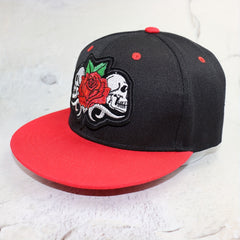 Hip Hop Cap Skull Rose Embroidery Hats Snapback Hat
