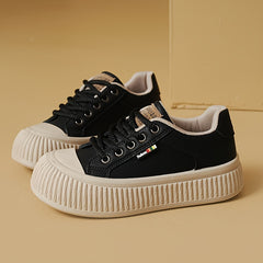 Women's Letter Pattern Athletic Skate Shoes Soft Sole Casual Sneakers