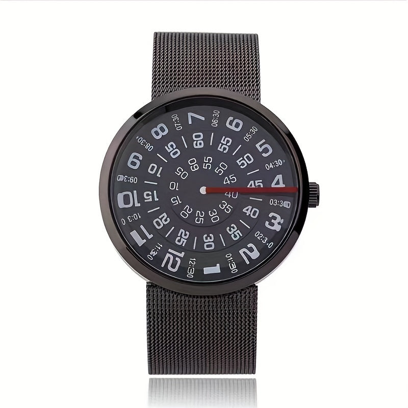Casual Round Pointer Quartz Watch for Women and Men