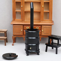 Vintage Wooden Gas Stove Dollhouse Furniture Model
