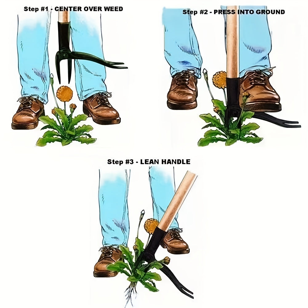 Adjustable Hand Weeder Tool for Garden Weed Removal