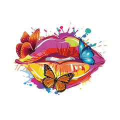 3pcs HTV Vinyl For Shirts Iron On Transfers Decals Lips Butterfly