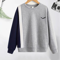 Boys Stylish Eagle Print Sweatshirt Long Sleeve Crew Neck Top