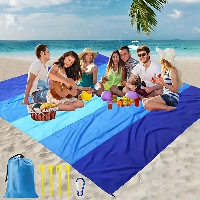 Portable Waterproof Beach Blanket for 1-4 People