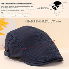 Unisex Beret Washed Cotton Peaked Cap for Spring and Summer