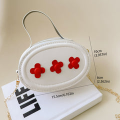 Girls' Flower Crossbody Bag Oval Shape