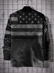 Men's 3D American Flag Long Sleeve T-shirt