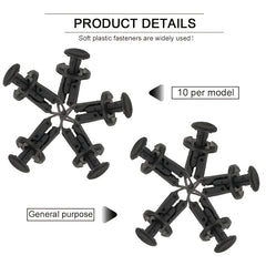 190 Pcs Car Plastic Rivet Fastener Kit for Trim Bumpers & Fenders