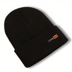 Unisex Love You Embroidered Knitted Hat for Autumn and Winter