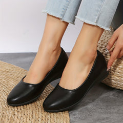Women's Slip On Wedge Shoes Soft Sole Non Slip Casual Walking Flats