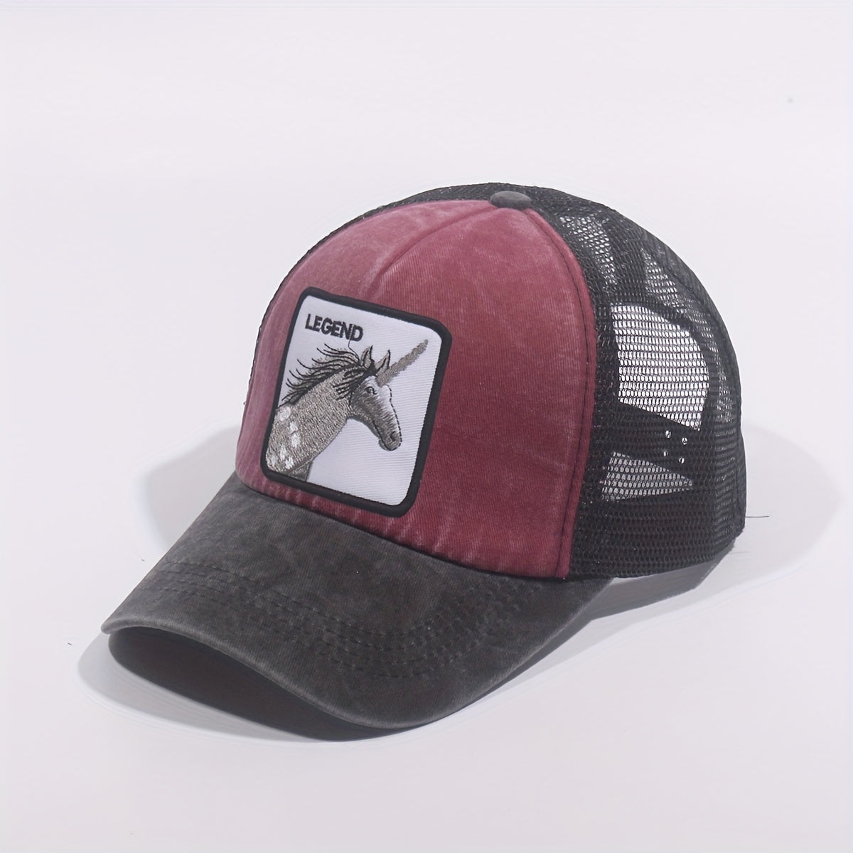 Unicorn Embroidery Patch Baseball Cap Sun Shading Mesh Cap