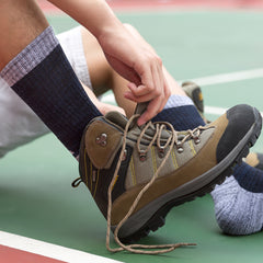 YUEDGE Men's Cushioned Hiking Crew Socks Moisture Wicking Durable Athletic Socks