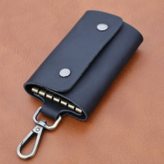 Vintage Cowhide Keychain Waist Hanging Holder For Outdoor Travel