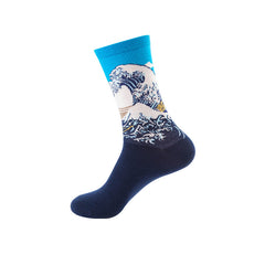 Arts Pattern Printed Casual Sports Socks Women's Stockings