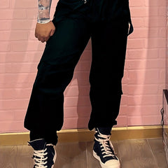 Cargo Pants With Strap Casual Women's Clothing