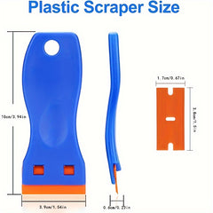 Plastic Razor Blade Scrapers 10pcs Blades Paint Removal Scraper Glue Removal