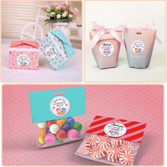 Ice Cream Thank You Stickers 500pcs - Birthday Party Themed Labels
