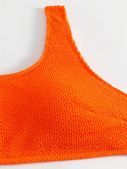 Ribbed Crop Tank Top & Panty Swimsuit Set