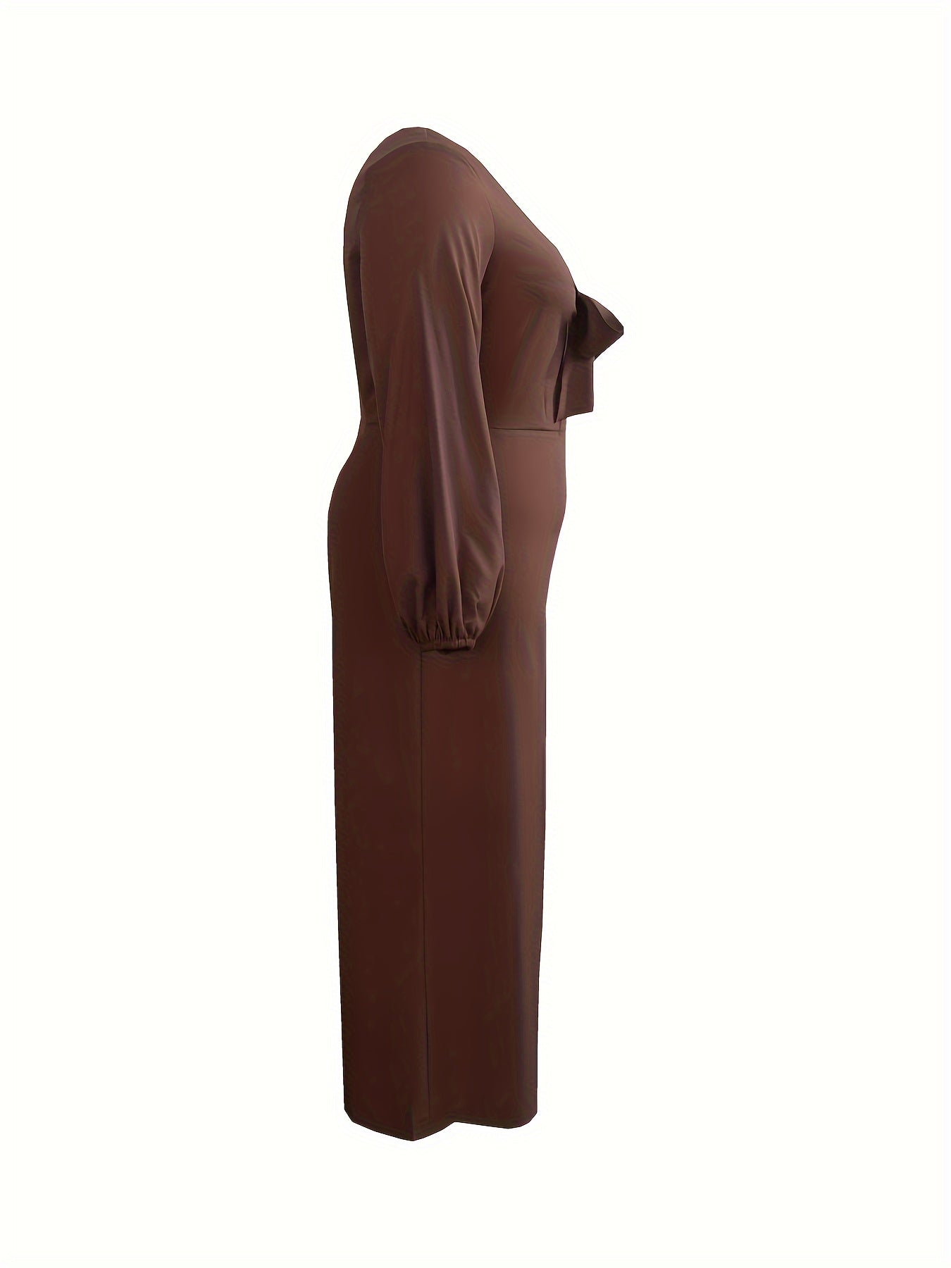 Solid Long Sleeve Wide Leg Jumpsuit