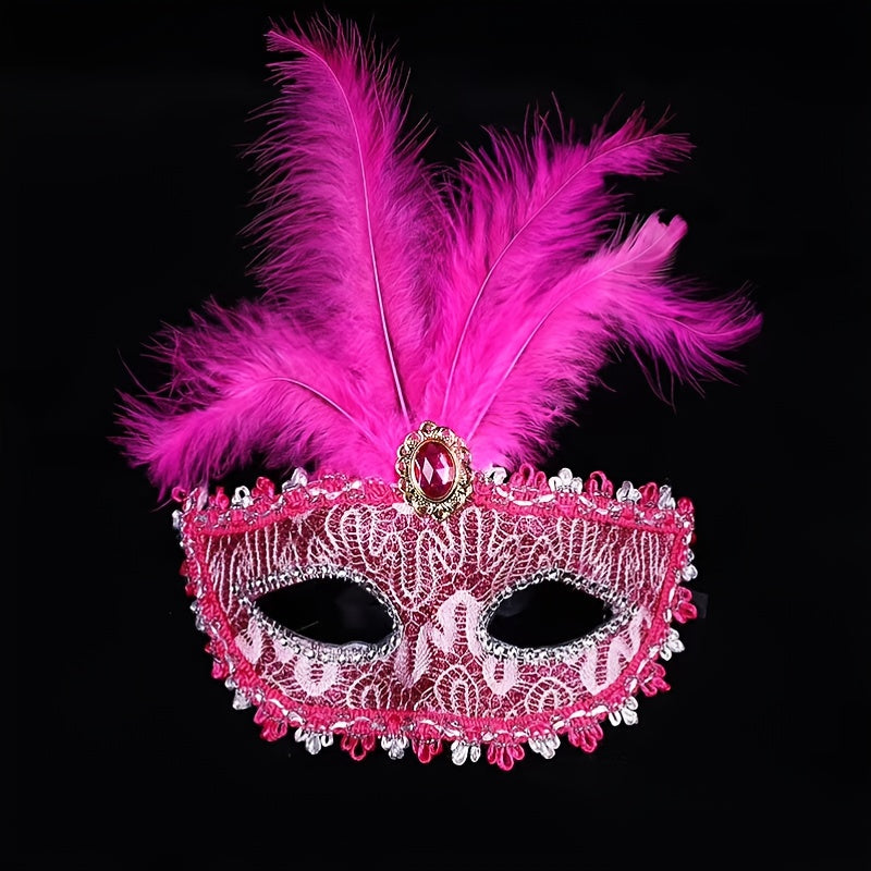 Girls Feather Mask Masquerade Cosplay Dress Up For Party