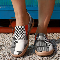 Women's Print Canvas Shoes Casual Slip On Low Top Shoes