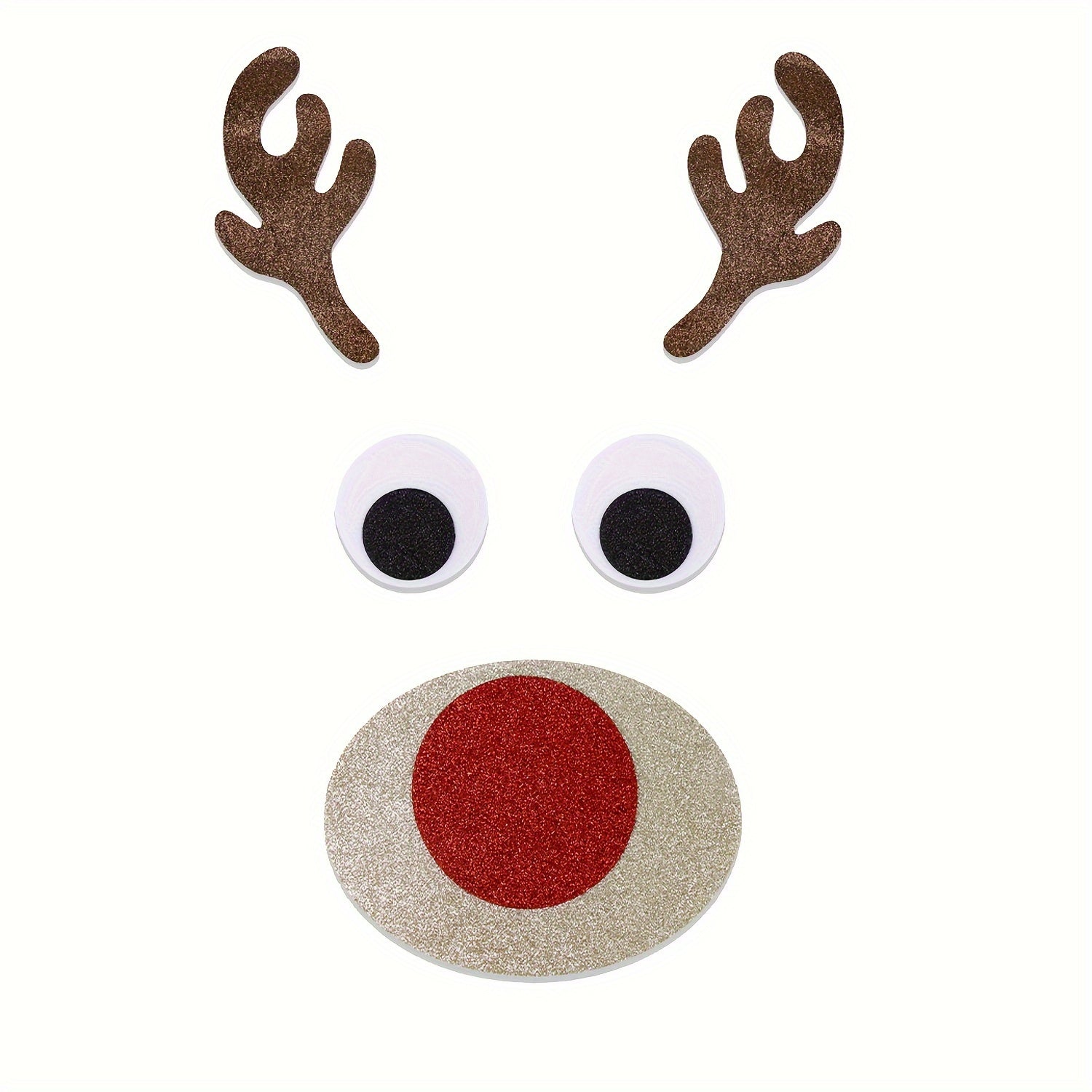 Christmas Door Stickers Felt Cloth Wall Elk Head Shape Decor