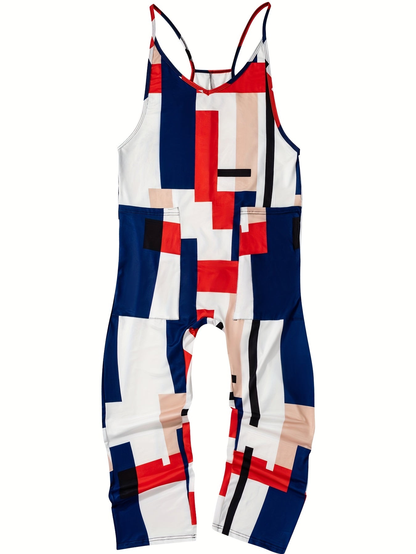 Casual Overall Jumpsuit with Dual Pockets