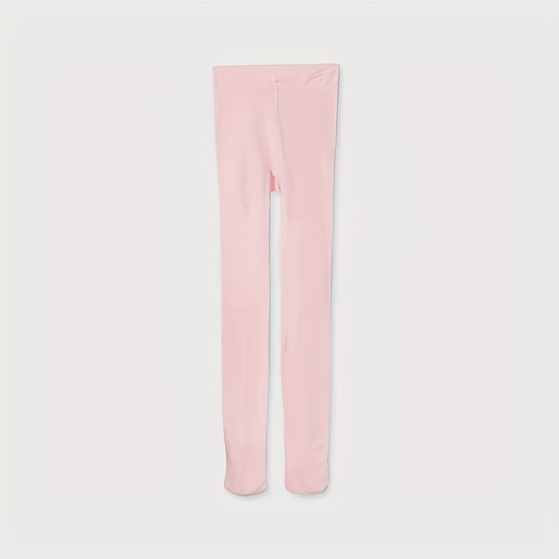 2Pcs Girl's Pink Ballet Pantyhose For Kids Stretchy Tights