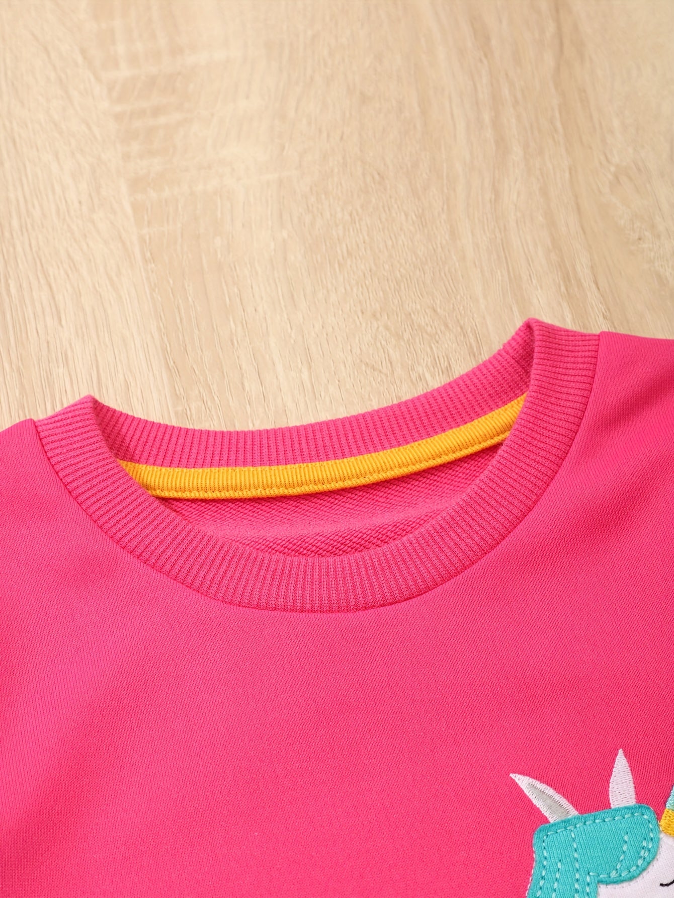 Cartoon Unicorn Long Sleeve Sweatshirt Girls Pullover For Fall