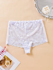 3 Pack Plus Size Lace High Waisted Briefs 3pcs Set