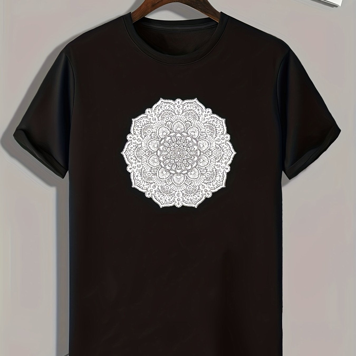 Flower Print Men's Graphic Tee for Summer