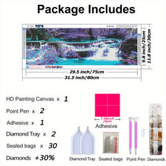 5D Diamond Painting Kit Waterfall Full Round Large Size Diamond Art