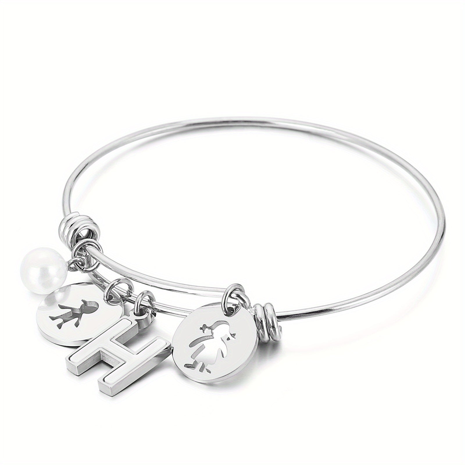 BFF English Letter H N Pendant Bracelet For Girls Gift Friends Kids Accessories