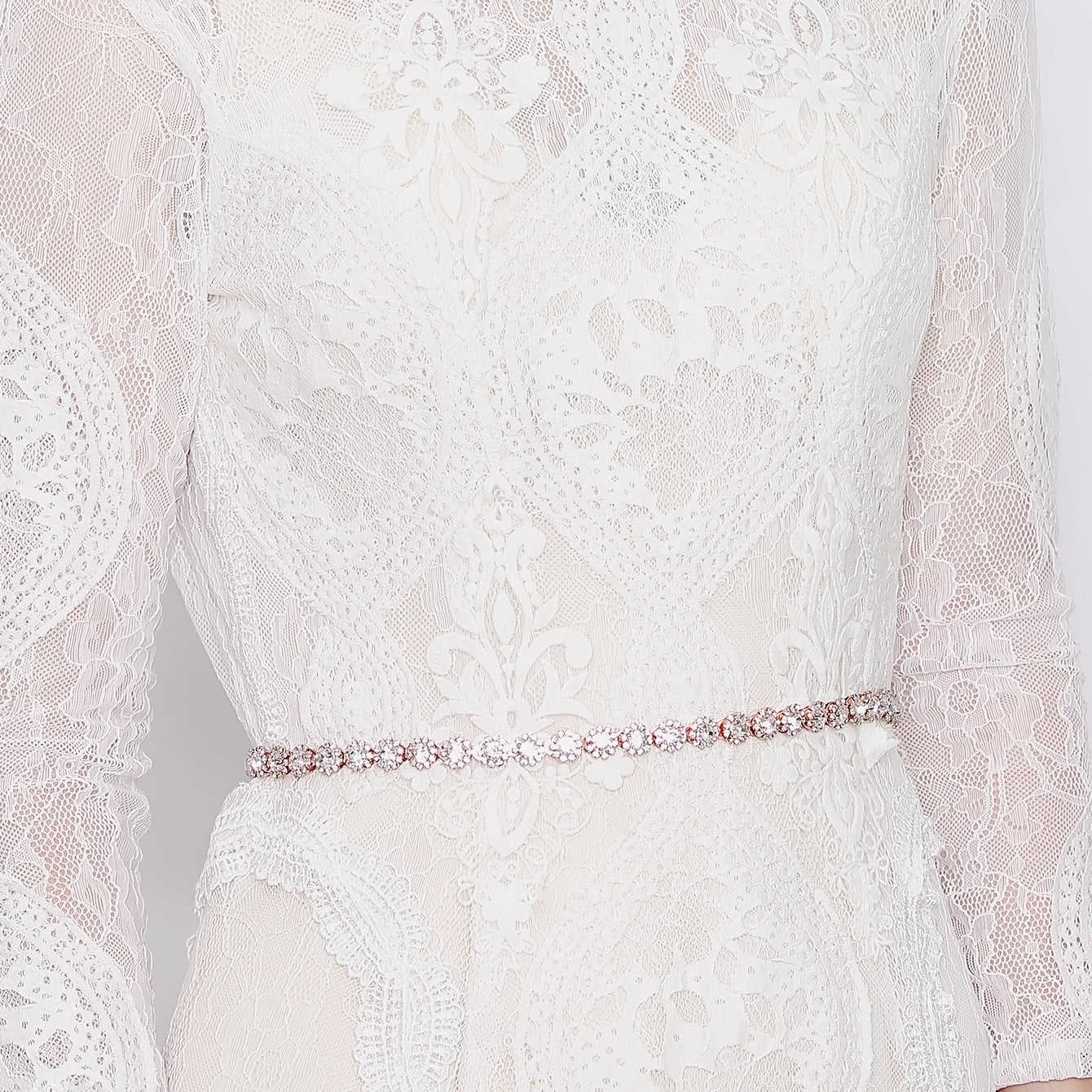 Clear Crystal Rhinestone Bridal Wedding Belt for Dresses