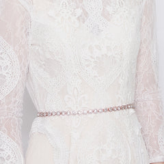 Clear Crystal Rhinestone Bridal Wedding Belt for Dresses