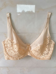 Sexy Bra Women's Plus Contrast Lace Underwire Mini Bow Detail Bra