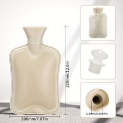 2L Rubber Hot Water Bottle Soft Cover Hot Water Bag Hot Cold Pack